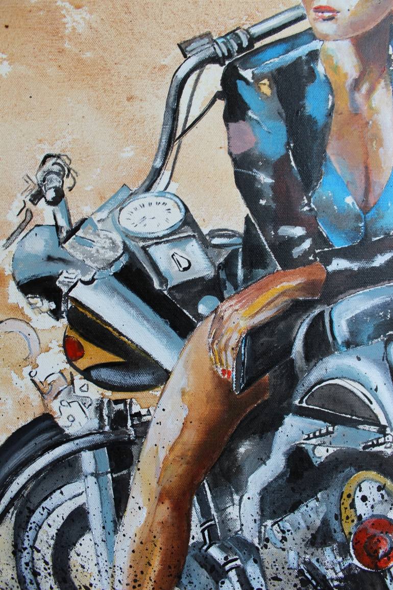 Original Motorbike Painting by Donatella Marraoni