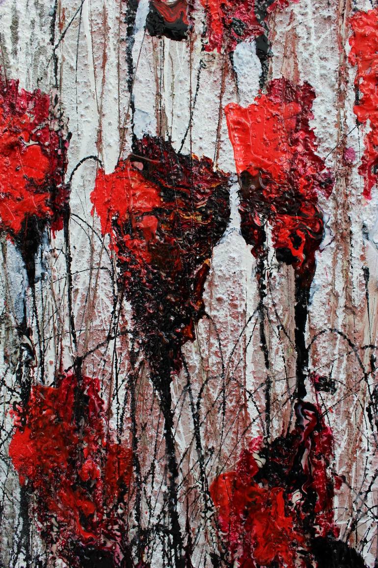 Original Abstract Expressionism Floral Painting by Donatella Marraoni