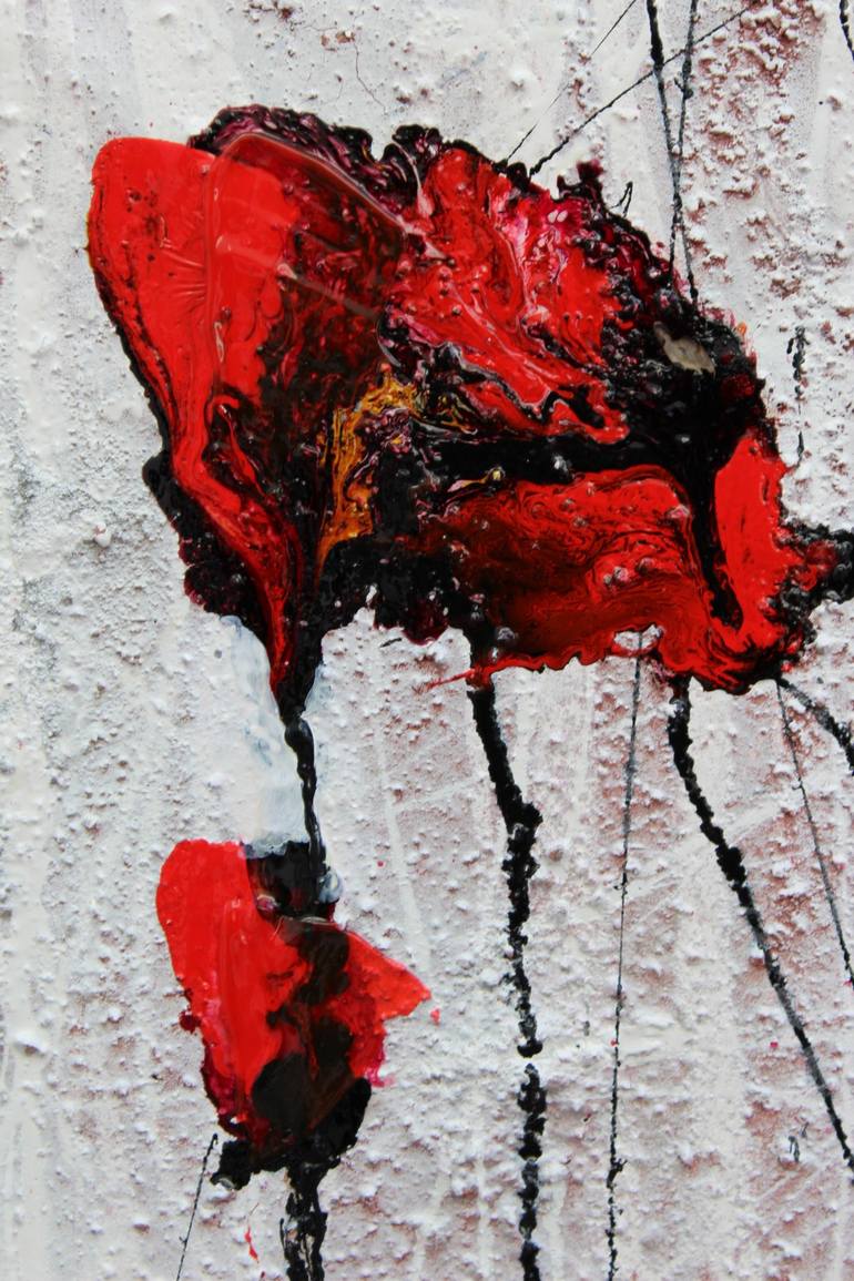 Original Abstract Expressionism Floral Painting by Donatella Marraoni