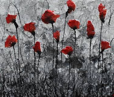 poppies resin  and cement thumb