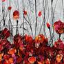 Painted on canvas with oil gloss and cement.........memories, love, poppies