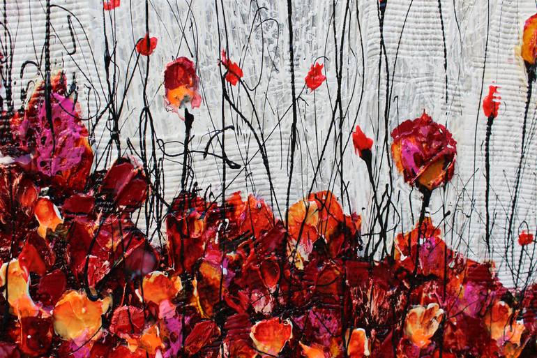 Original Abstract Expressionism Floral Painting by Donatella Marraoni