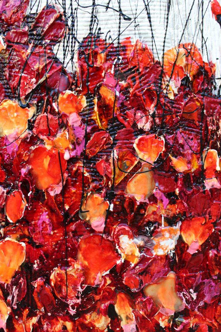 Original Abstract Expressionism Floral Painting by Donatella Marraoni