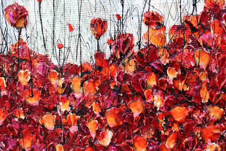 Original Abstract Expressionism Floral Painting by Donatella Marraoni