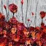 Painted on canvas with oil gloss and cement.........memories, love, poppies