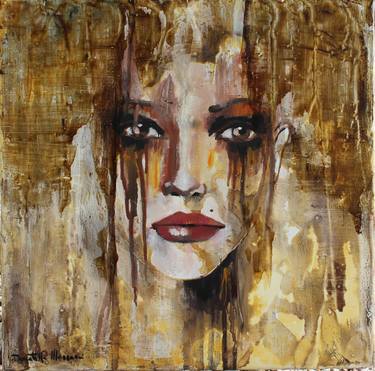 Print of Abstract Expressionism Portrait Paintings by Donatella Marraoni