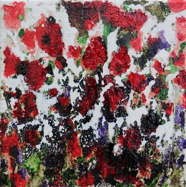 Original Abstract Expressionism Floral Paintings by Donatella Marraoni