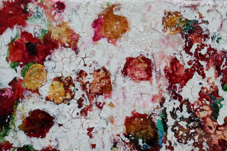 Original Abstract Expressionism Floral Painting by Donatella Marraoni