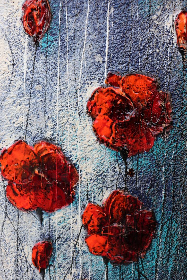 Original Abstract Expressionism Floral Painting by Donatella Marraoni