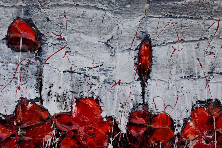 Original Abstract Expressionism Floral Painting by Donatella Marraoni