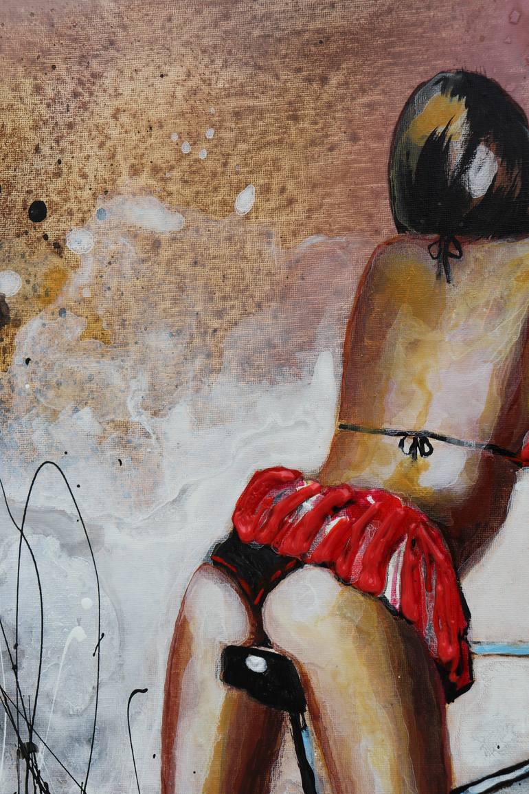 Original Abstract Expressionism Body Painting by Donatella Marraoni