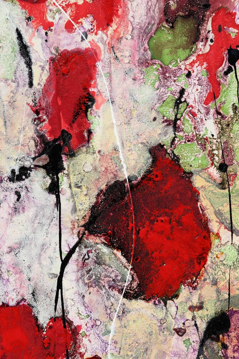 Original Abstract Expressionism Floral Painting by Donatella Marraoni