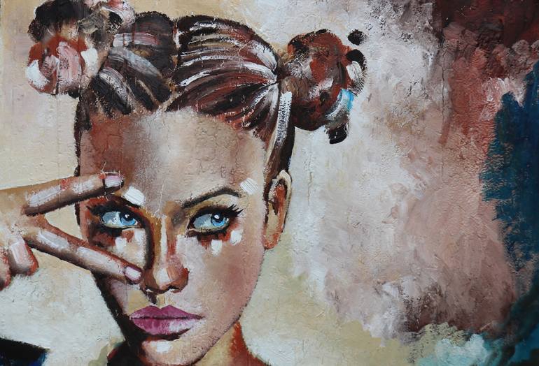 Original Portrait Painting by Donatella Marraoni