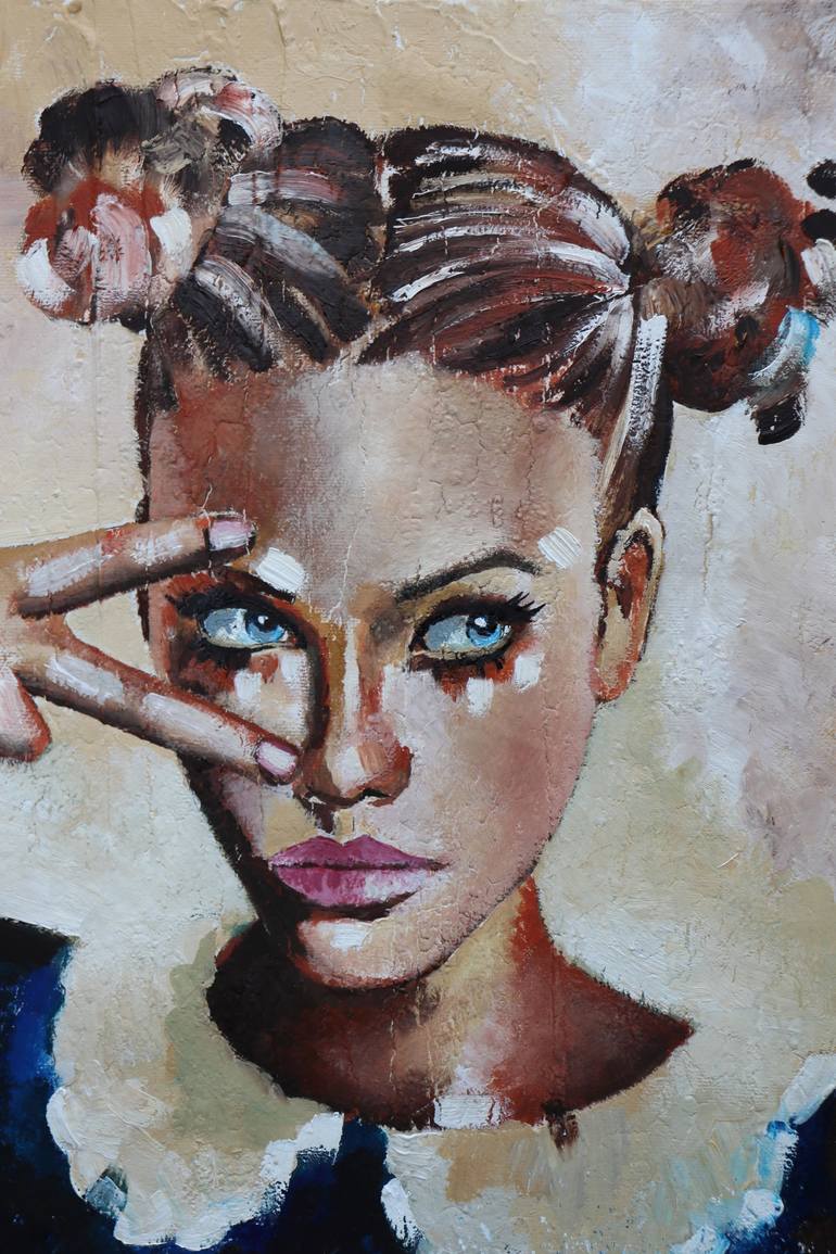 Original Portrait Painting by Donatella Marraoni