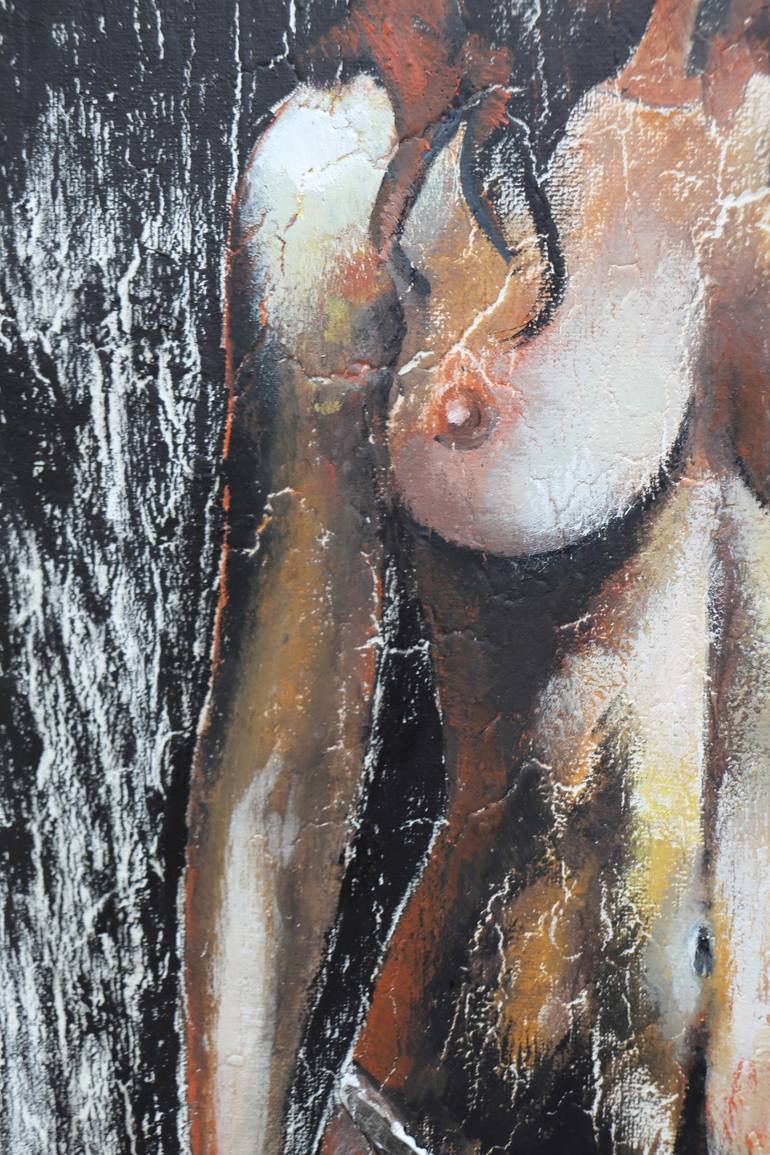 Original Abstract Expressionism Nude Painting by Donatella Marraoni