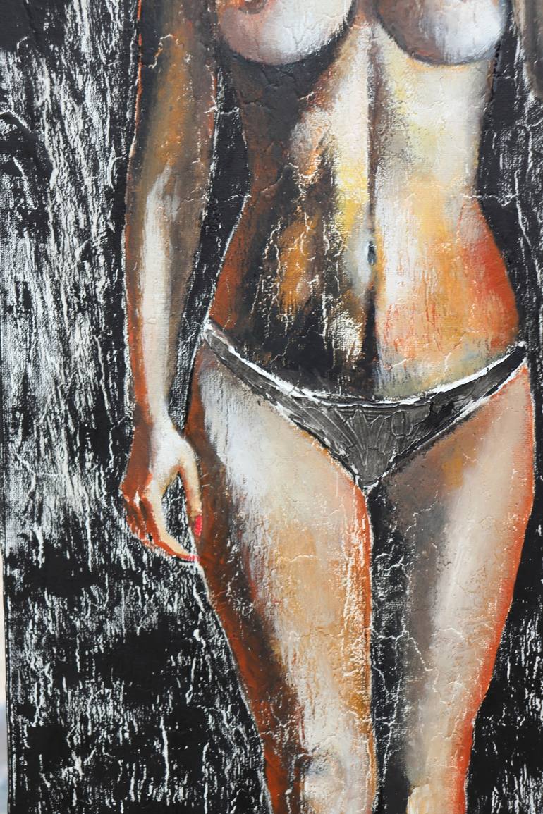 Original Abstract Expressionism Nude Painting by Donatella Marraoni