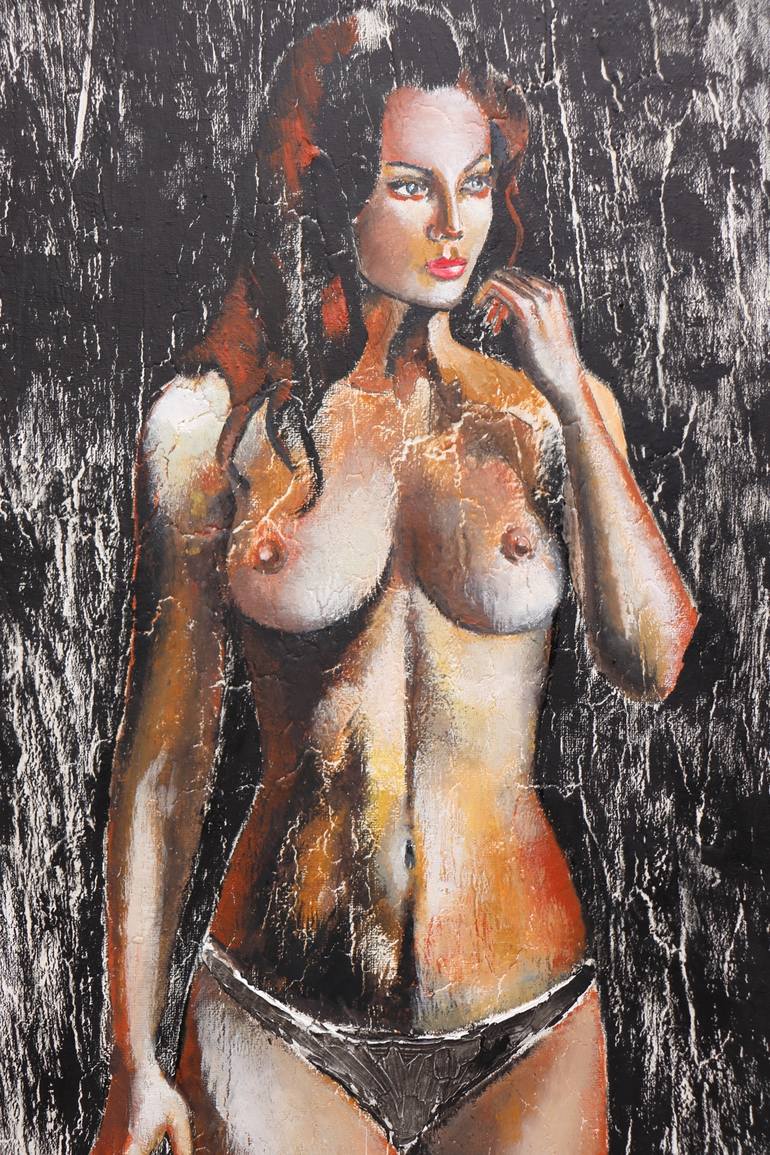 Original Abstract Expressionism Nude Painting by Donatella Marraoni