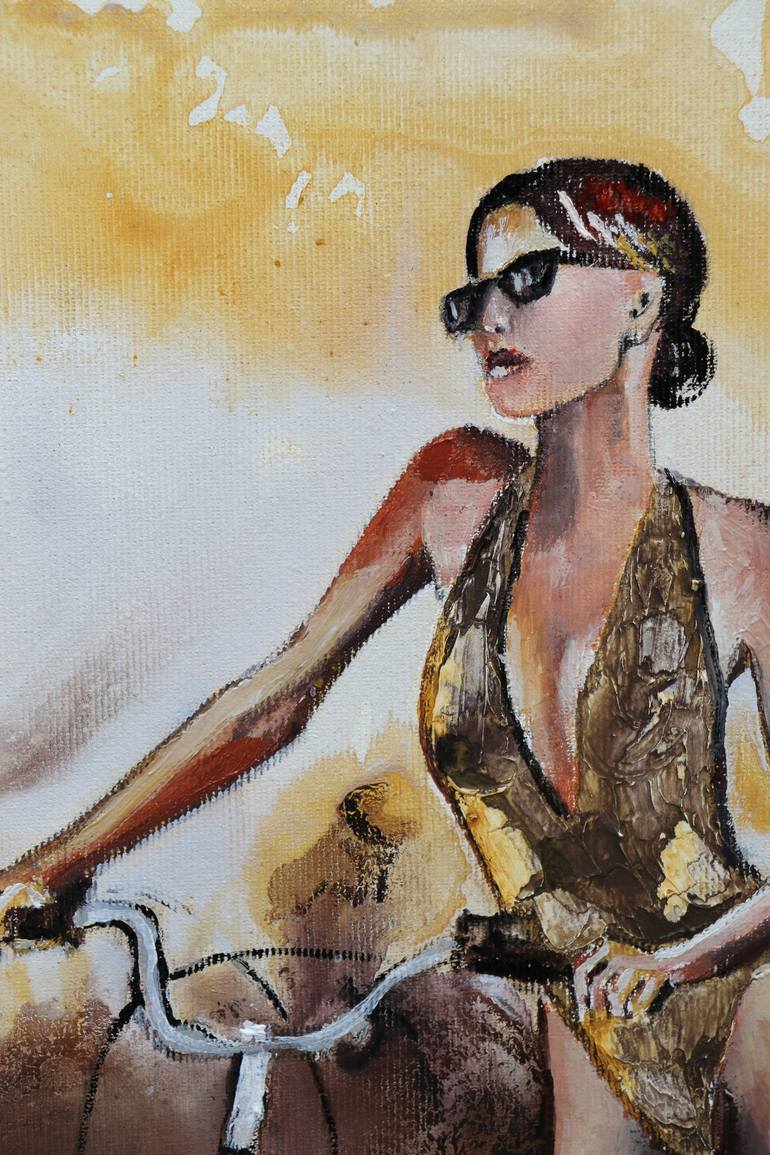 Original Bike Painting by Donatella Marraoni