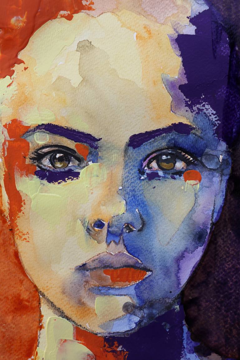 Original Abstract Expressionism People Painting by Donatella Marraoni
