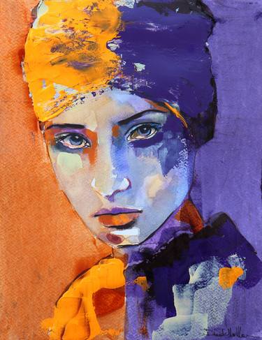 Print of Abstract Expressionism Portrait Paintings by Donatella Marraoni