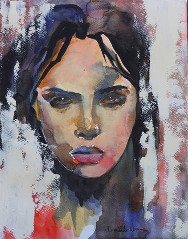 Print of Abstract Expressionism Portrait Paintings by Donatella Marraoni