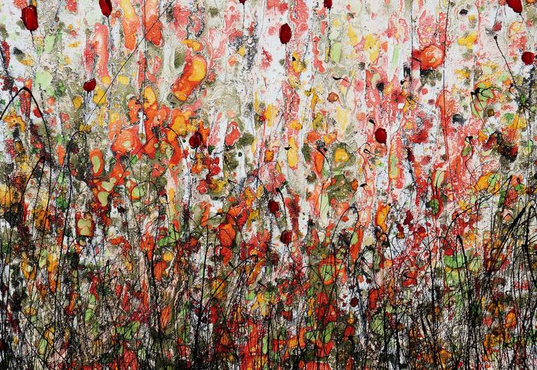 Original Abstract Expressionism Garden Painting by Donatella Marraoni