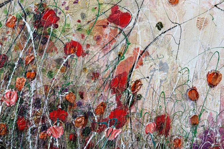 Original Abstract Expressionism Garden Painting by Donatella Marraoni
