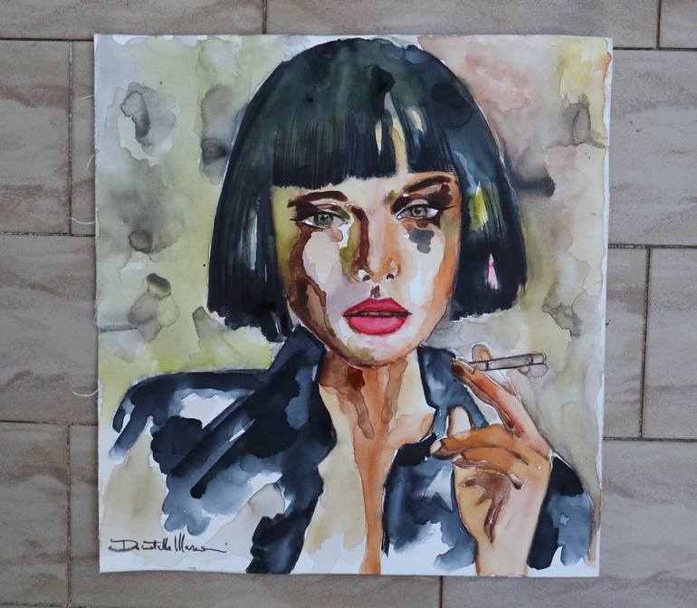 Original Abstract Expressionism Portrait Painting by Donatella Marraoni