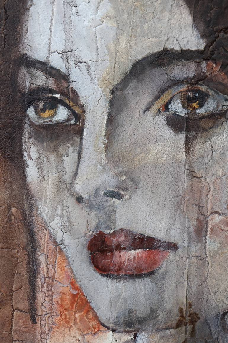 Original Abstract Expressionism Portrait Painting by Donatella Marraoni