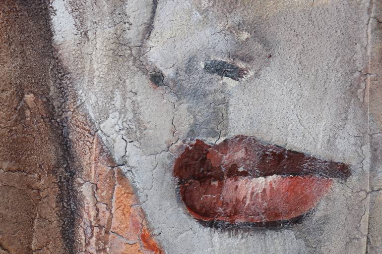 Original Abstract Expressionism Portrait Painting by Donatella Marraoni