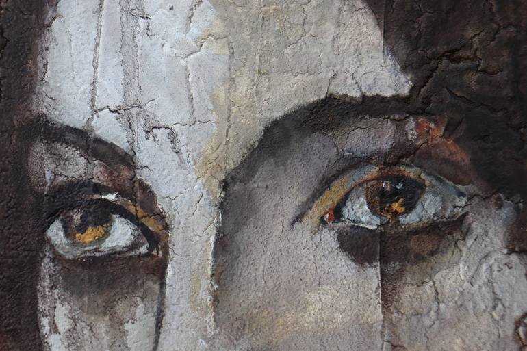 Original Abstract Expressionism Portrait Painting by Donatella Marraoni