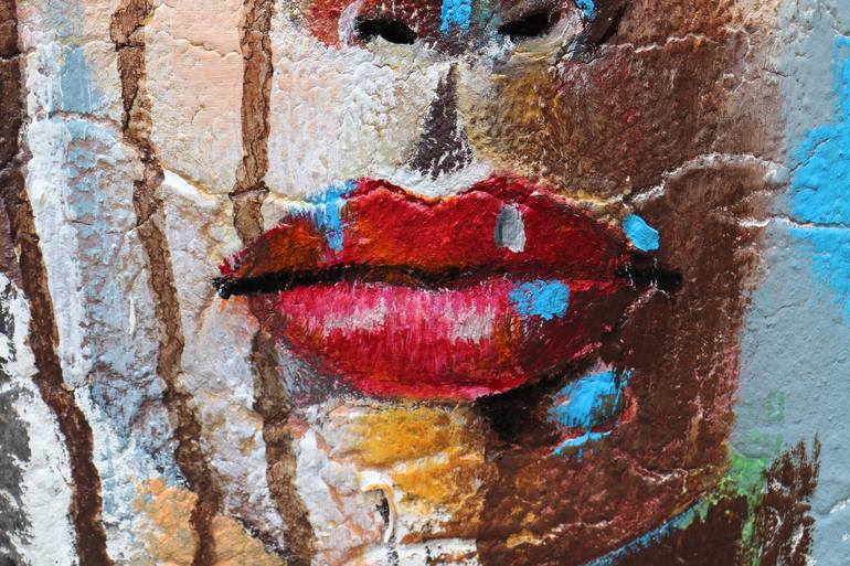 Original Abstract Expressionism Portrait Painting by Donatella Marraoni