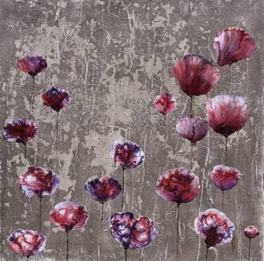 Print of Abstract Expressionism Floral Paintings by Donatella Marraoni