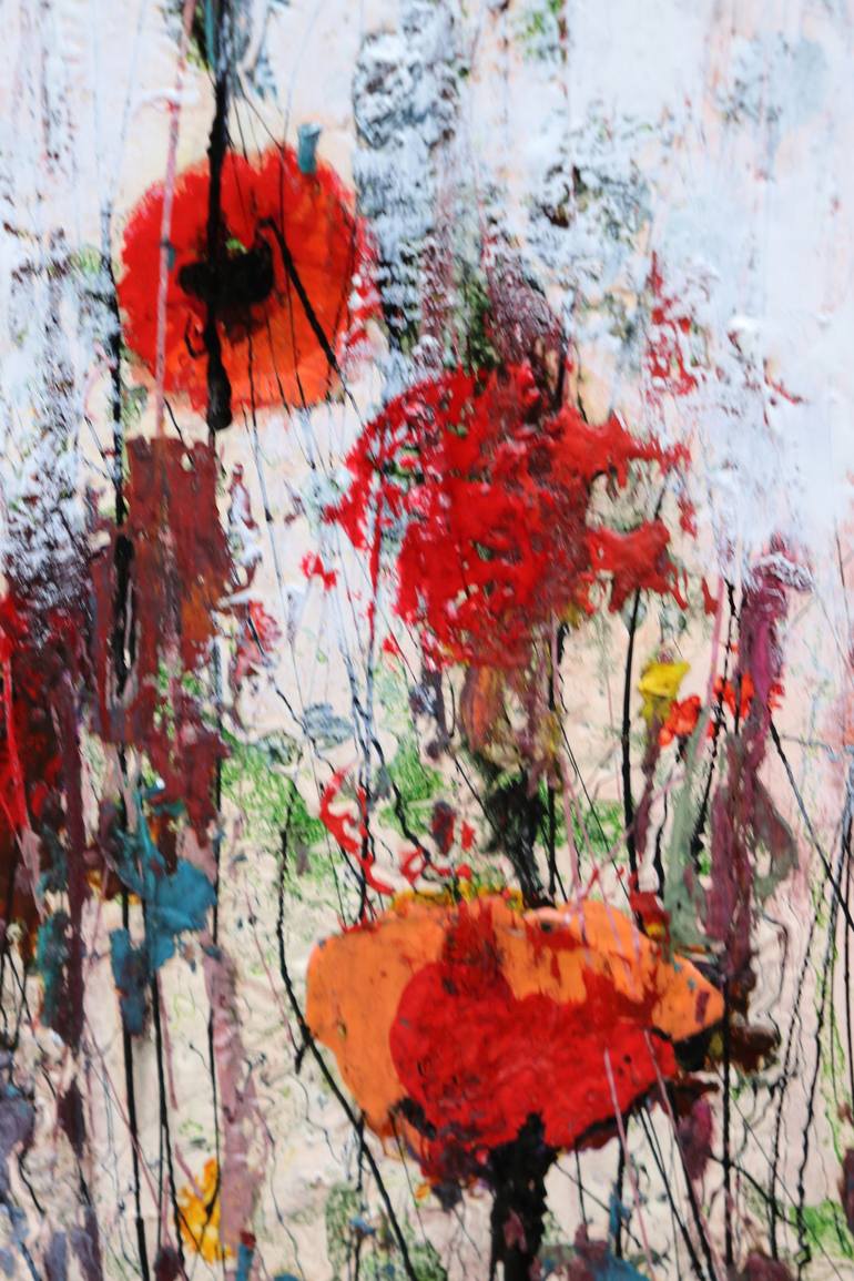 Original Abstract Expressionism Garden Painting by Donatella Marraoni