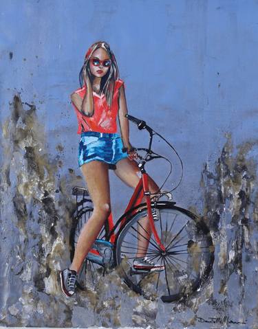 Print of Abstract Expressionism Bike Paintings by Donatella Marraoni
