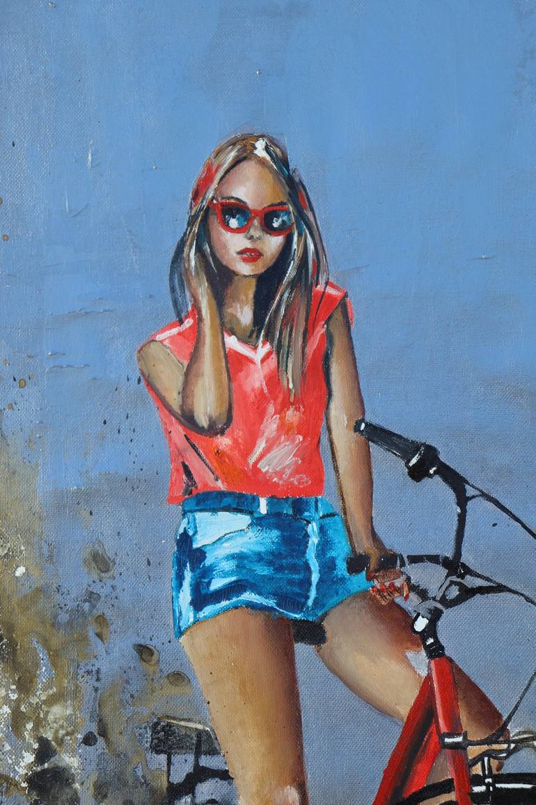 Original Bike Painting by Donatella Marraoni