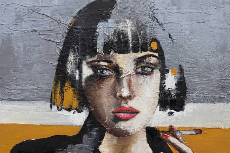 Original Abstract Expressionism People Painting by Donatella Marraoni