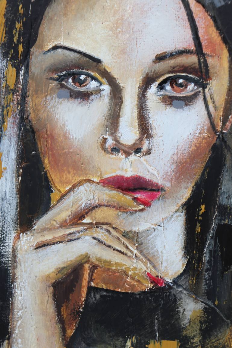 Original Abstract Expressionism People Painting by Donatella Marraoni