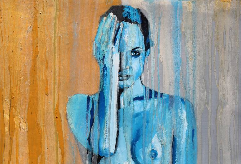 Original Abstract Expressionism Erotic Painting by Donatella Marraoni