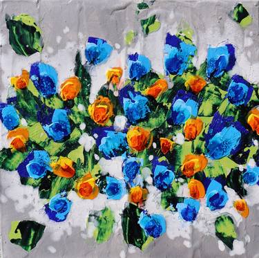 Print of Abstract Expressionism Floral Paintings by Donatella Marraoni