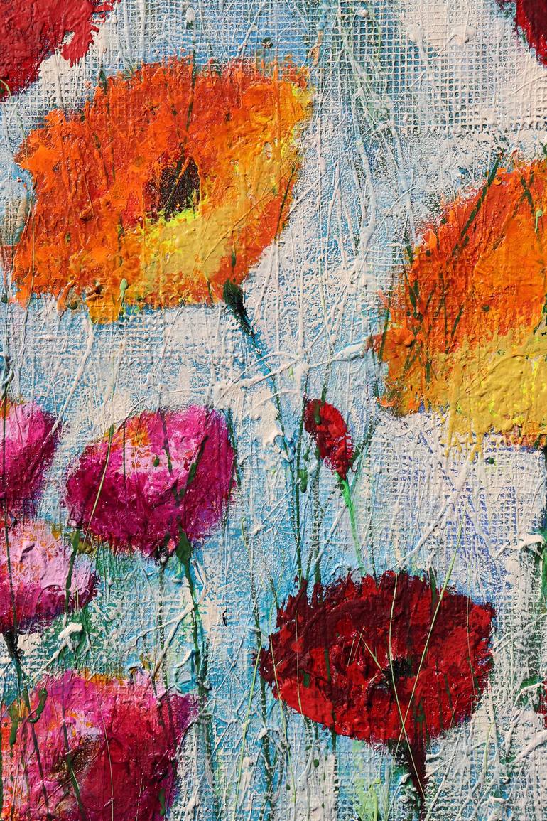 Original Abstract Expressionism Floral Painting by Donatella Marraoni