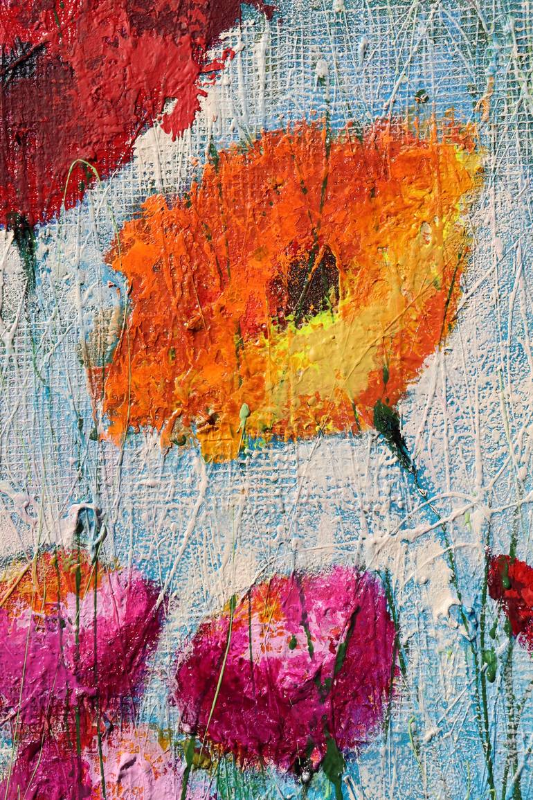 Original Abstract Expressionism Floral Painting by Donatella Marraoni