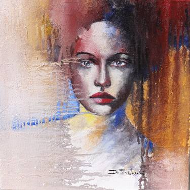 Original Abstract Expressionism Portrait Paintings by Donatella Marraoni