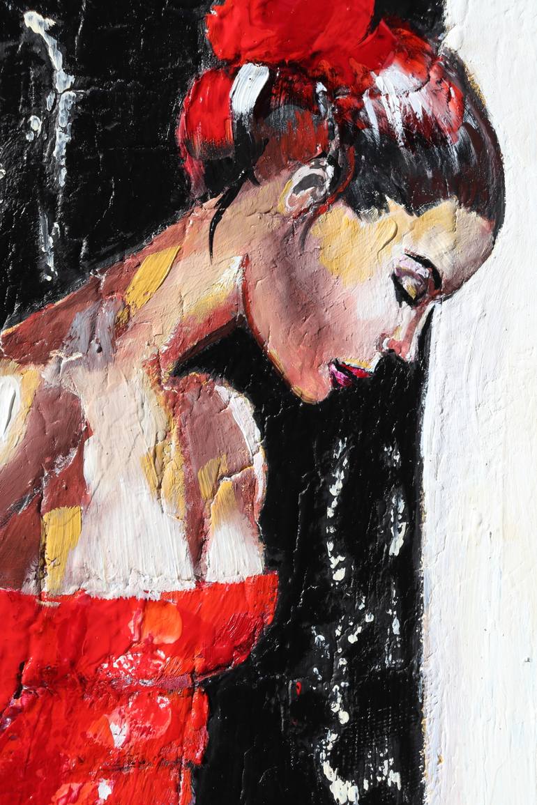 Original Abstract Expressionism People Painting by Donatella Marraoni