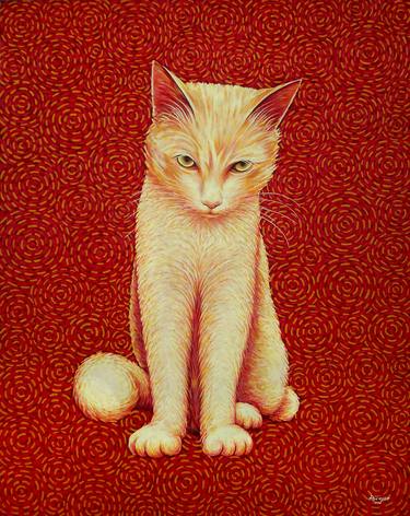 Print of Figurative Cats Paintings by Marcelo Villacrés