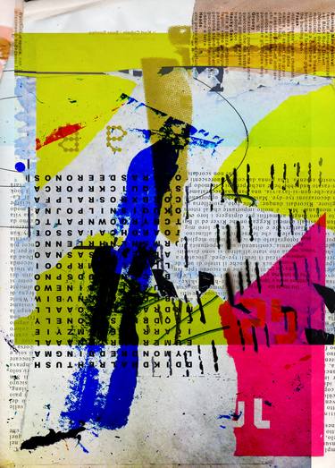 Print of Abstract Expressionism Typography Mixed Media by morten saether