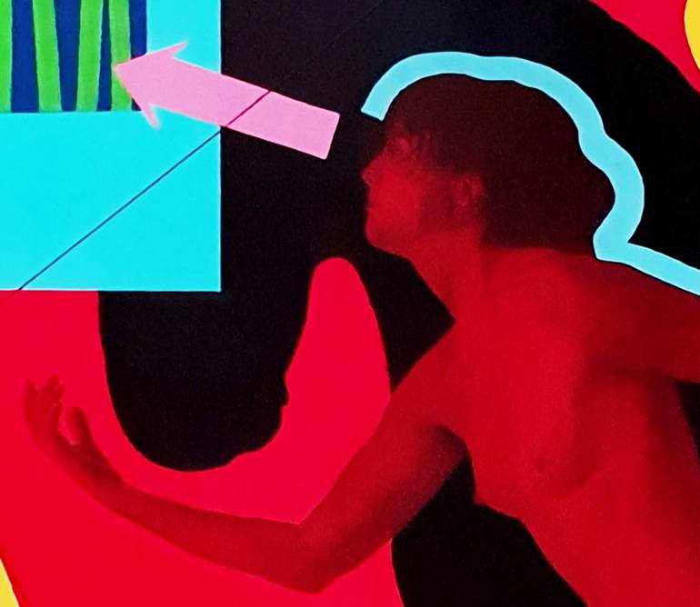 Original Abstract Expressionism Classical Mythology Painting by Robert Walker