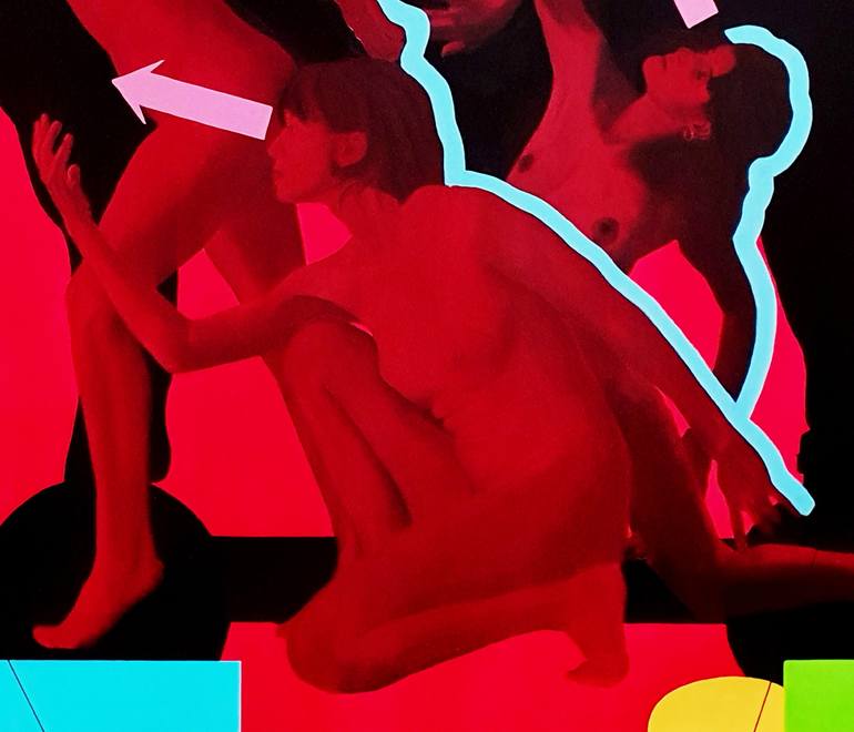 Original Abstract Expressionism Classical Mythology Painting by Robert Walker