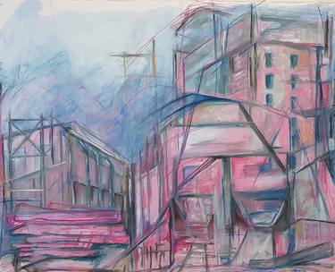 Print of Abstract Expressionism Architecture Drawings by Delia Vilhelm