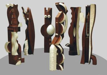 Original Abstract World Culture Sculpture by Frans Muhren